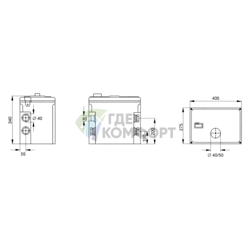 Накопительная емкость Grundfos LIFTAWAY C (для насосов KP) - фото 2