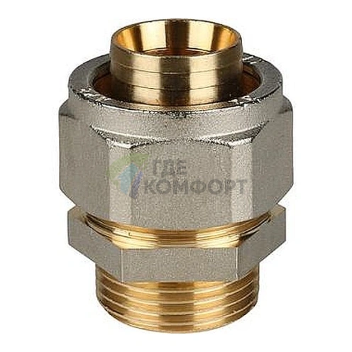 Переходник для металлопластиковых труб STOUT с наружной резьбой НР 1 x 32 резьбозажимной - фото 1
