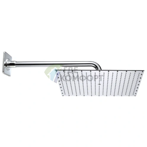 Верхний душ BOSSINI PARIS-RECTANGULAR 400x300 мм с настенным кронштейном, хром (H77607.030) - фото 1