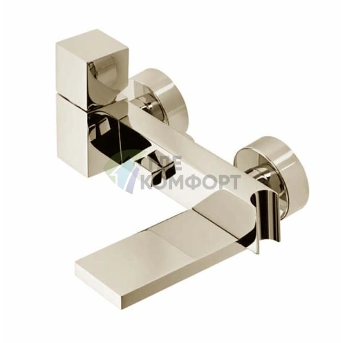 Смеситель наружный Bossini Cube с держателем для душа и девиатором, никель шлифованный (Z004101.094) - фото 1