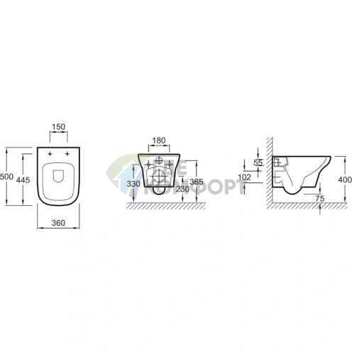 Комплект для скрытого монтажа Geberit Duofix с инсталляцией Платтенбау и чашей Jacob Delafon Vox - фото 8