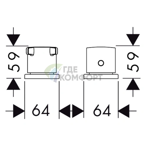 Смеситель для ванны AX Citterio E двухвстраиваемый, черный хром с эффектом шлифовки (36412340) - фото 2