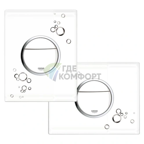 Кнопка смыва унитаза Grohe Nova Cosmopolitan 38847LI0 белая с черным - фото 7