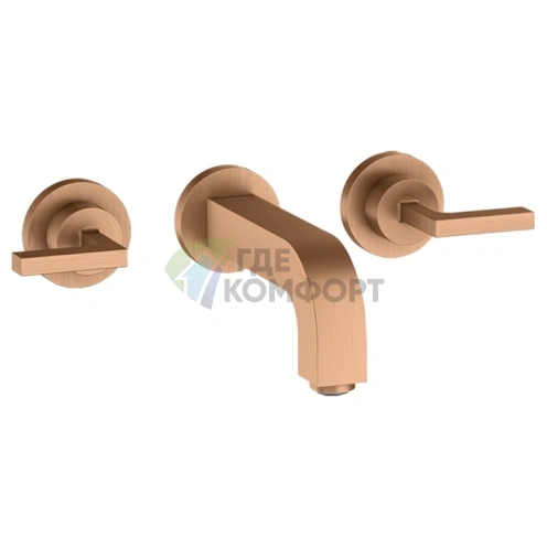 Смеситель для раковины AX Citterio в цвете шлифованная бронза (39315140) - фото 1