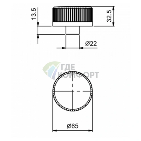 Ручка для смесителя Fantini Venezia: хром-черное стекло для холодной воды (29 02 N646C5) - фото 2