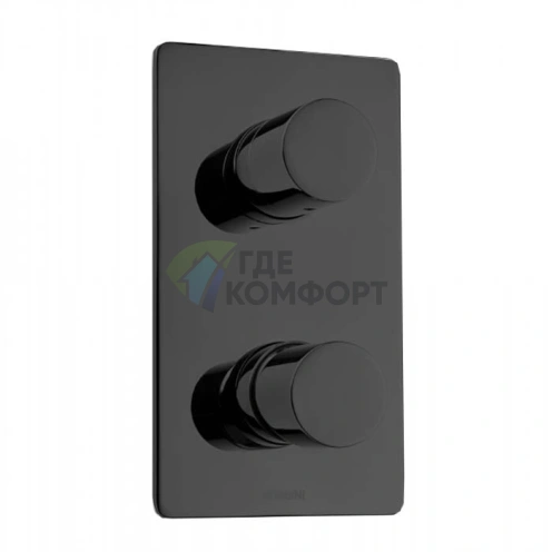 Встраиваемый смеситель для душа Bossini Oki с 5-позиционным девиатором, черный матовый (Z00004.073) - фото 1