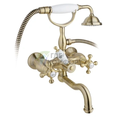 Смеситель для ванны с душем Timo Nelson 1944Y-CR Antique - фото 1