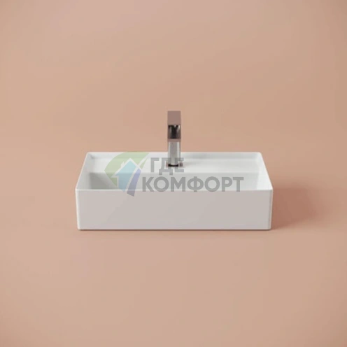 Накладная раковина Artceram Scalino 50x27 см белая матовая с одним отверстием (SCL006 05 00) - фото 1