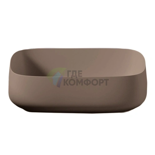 Раковина накладная Artceram Cognac 56x41 см без отверстий цвет tortora (COL009 40 00) - фото 1