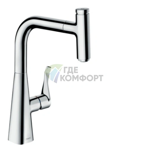 Смеситель для кухни Hansgrohe Metris Select с поворотным изливом, хром (14857000) - фото 1