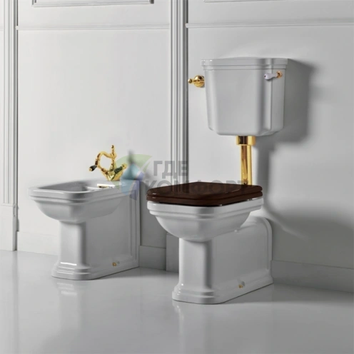 Бачок для унитаза Kerasan Waldorf с боковым отверстием, для низкого монтажа, белый (418301) - фото 1