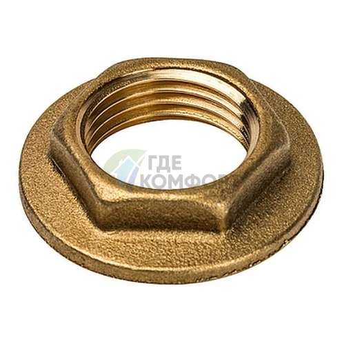 Контргайка STOUT с упором 1/2 латунная - фото 1