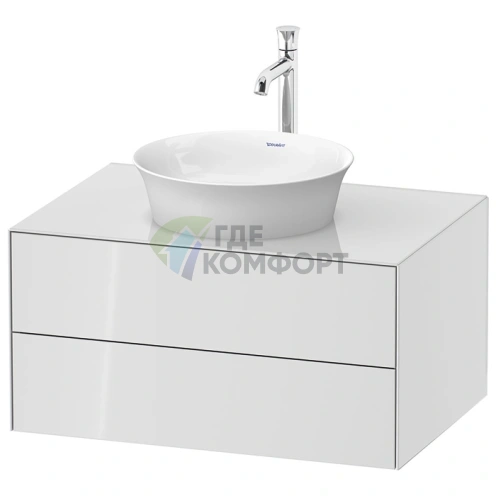 Подвесная тумба Duravit White Tulip с 2 ящиками, 408x800x550 мм, глянцевый белый (WT498508585) - фото 1