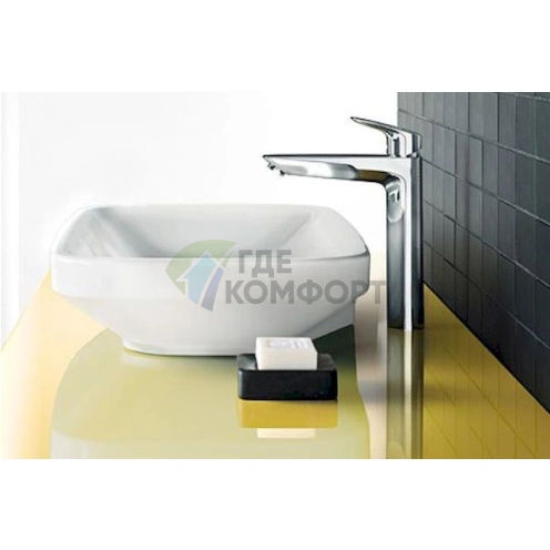 Стильный настенный смеситель Hansgrohe Logis для раковины - фото 4