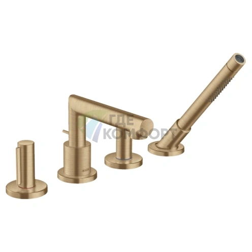 Смеситель для ванны AX Uno Zero: шлифованная бронза (45444140) - фото 1