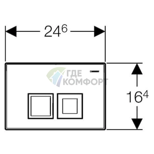 Кнопка смыва Geberit Delta 50 115.135.46.1 в матовом хроме - фото 2
