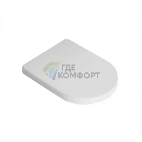 Сиденье для унитаза Kerasan Flo белое с хромированным креплением (318901) - фото 1