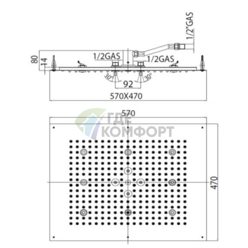 Верхний душ BOSSINI Dream с LED-подсветкой, 2 режима: дождь и распыление, хром (H38671.030) - фото 2