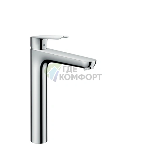 Смеситель для раковины Hansgrohe Logis E 230 мм, хром, с донным клапаном (71162000) - фото 1
