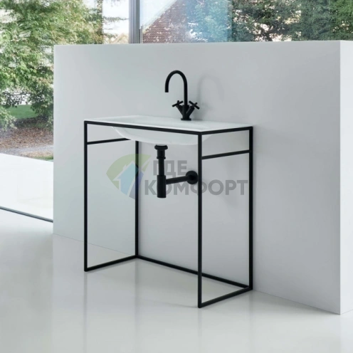 Раковина BETTE LUX SHAPE 800x495 белая на каркас с отверстием под смеситель (Q011-815) - фото 1