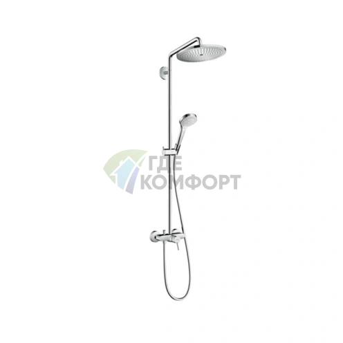 Душевая система HG Croma Select 280 Showerpipe с однорычажным смесителем, хром (26791000) - фото 1