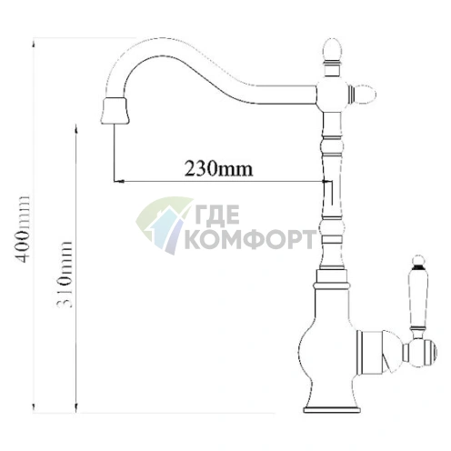 Смеситель для кухни Zorg Stone ZR 365 Y Rosso — стиль и практичность - фото 2