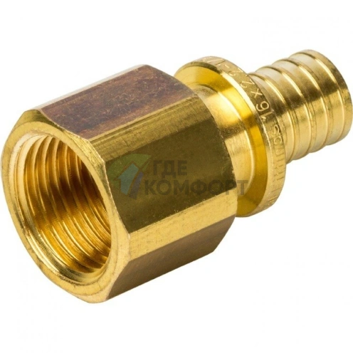 Переходник для труб из сшитого полиэтилена STOUT с внутренней резьбой ВР 16 x G 1/2 аксиальный - фото 12