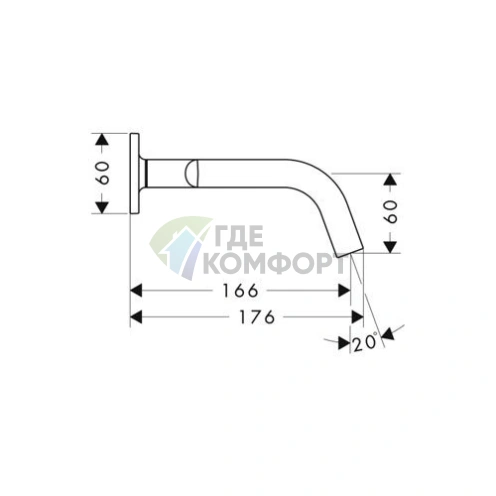 Смеситель для раковины AX Citterio M встраиваемый, 3 отверстия, незапираемый донный клапан, хром (34313000) - фото 2