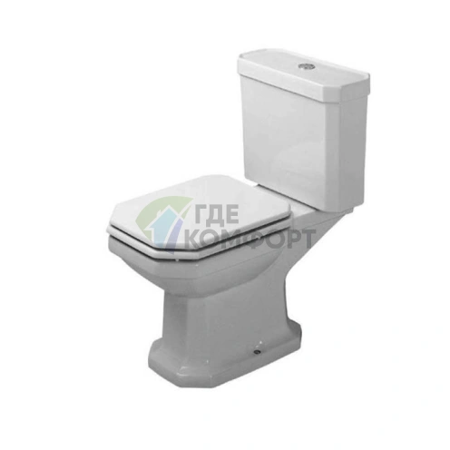 Унитаз Duravit 1930 моноблок со скрытым бачком, компактный, напольный, белый (227010000) - фото 1