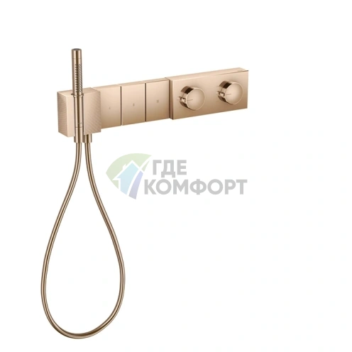 Встраиваемый термостат для душа AX Edge 540/100 с алмазной огранкой и ручным душем (46711300) - фото 1