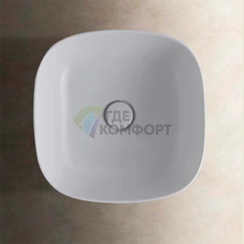 Раковина-чаша GLOBO T-Edge 38х38 см, белая, установка на столешницу (B6Q38.BI*0) - фото 1