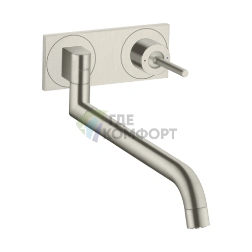 Профессиональный встраиваемый смеситель AX Uno с выдвижным изливом (38815800) - фото 1