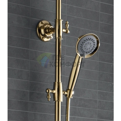 Душевая стойка Lemark Greek LM5562GG с термостатом и верхним душем - фото 4