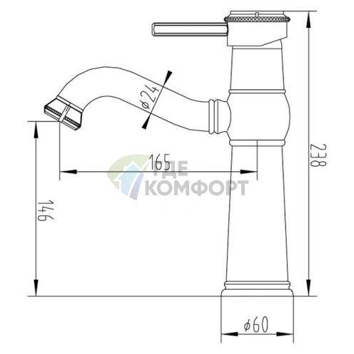 Смеситель для раковины Zorg Antic A 311U-BR: элегантный дизайн - фото 3