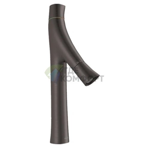 Смеситель для раковины AX Starck Organic 170 в шлифованном черном хроме (12012340) - фото 1