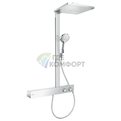 Душевая система HG Raindance E с термостатом, полкой и функцией экономии воды EcoSmart (27364000) - фото 1