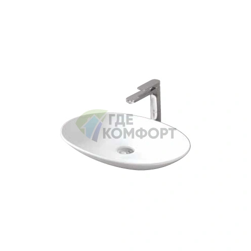 Накладная раковина Artceram LA FONTANA 60x42 см без отверстия, белая - фото 1