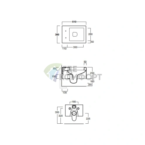 Подвесной унитаз SIMAS Frozen 38x51 см белый без крепежа (FZ18bi) - фото 2