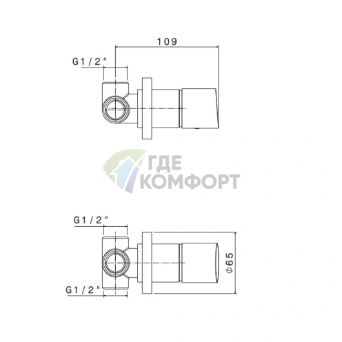 Элегантный встраиваемый смеситель AZZURRA LINEA с хромированным покрытием (AZ 83A) - фото 2