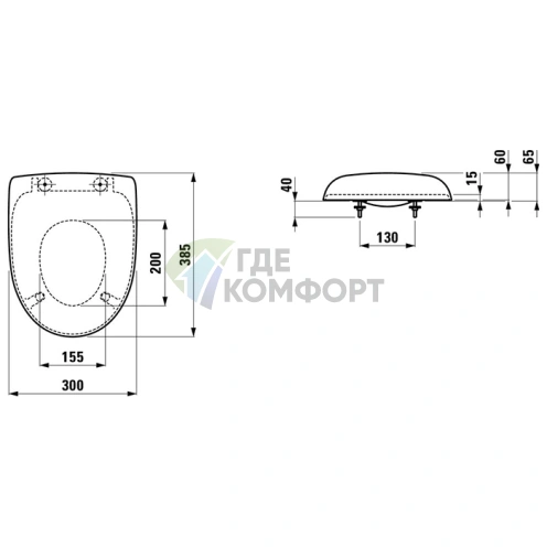 Сиденье для унитаза LAUFEN Florakids 8.2003.1 белое антибактериальное с микролифтом (8.9103.1.300.000.1) - фото 2