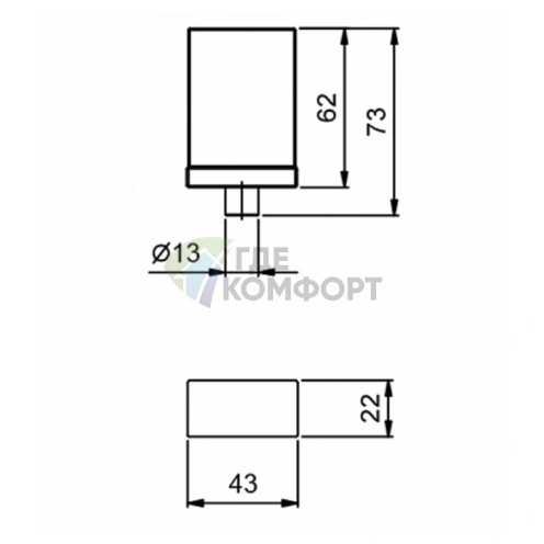 Ручка для смесителя Fantini Venezia из муранского стекла в цвете хром-синий (29 02 N448CD) - фото 2