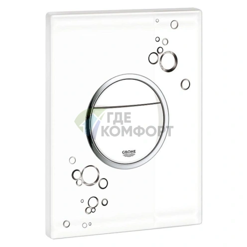 Кнопка смыва унитаза Grohe Nova Cosmopolitan 38847LI0 белая с черным - фото 1