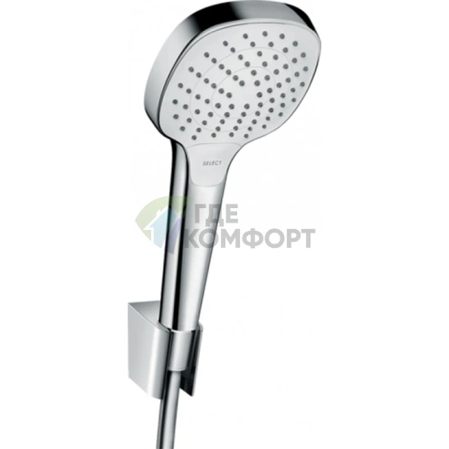 Душевой набор HG Croma Select E Vario с ручным душем и функцией 3-х струйных режимов (26425400) - фото 1