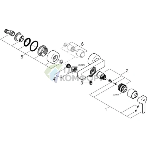 Смеситель для душа Grohe Lineare 33865DC1 - фото 3