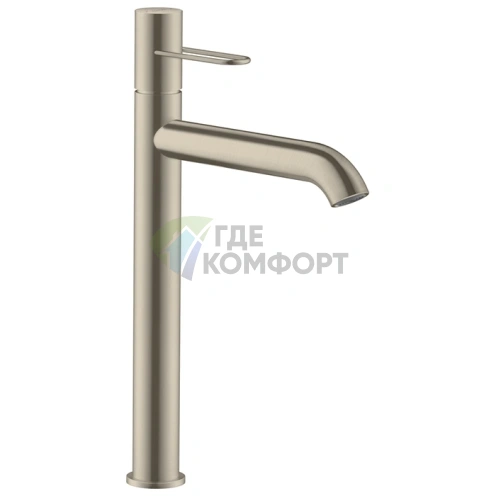 Смеситель для раковины AX Uno с донным клапаном, шлифованный никель (38034820) - фото 1