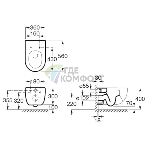 Комплект инсталляции GROHE Rapid SL 4 в 1 с унитазом Roca Meridian и сиденьем с микролифтом — всё необходимое для современного санузла - фото 6