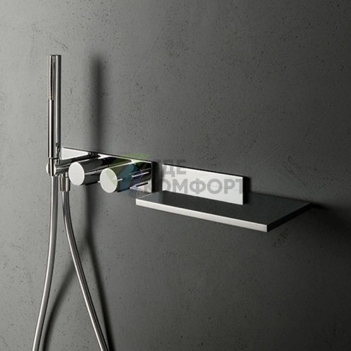 Встраиваемый смеситель для душа Fantini Milano с ручным душем (2 выхода), хром (31 02 E584B) - фото 1