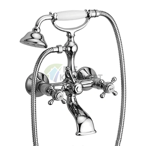 Смеситель для ванны SIMAS VICTORIA настенный с душем, хром (VIBVI cr) - фото 1