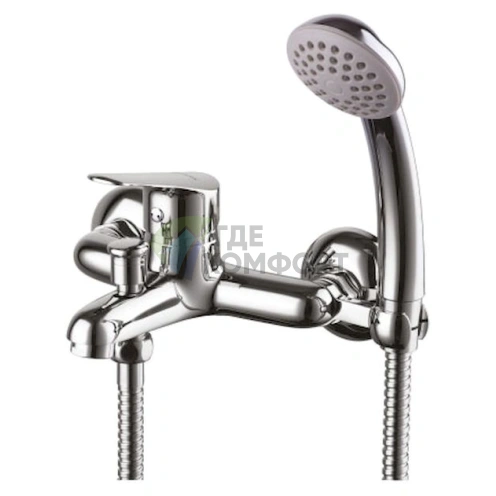 Смеситель для ванны Lemark Partner LM6552C: стильный комплект с душем — все необходимое для комфорта - фото 1