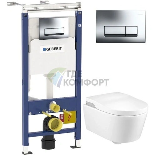 Готовое решение: комплект инсталляции Geberit Duofix и подвесной унитаз Roca Inspira с функцией биде - фото 1